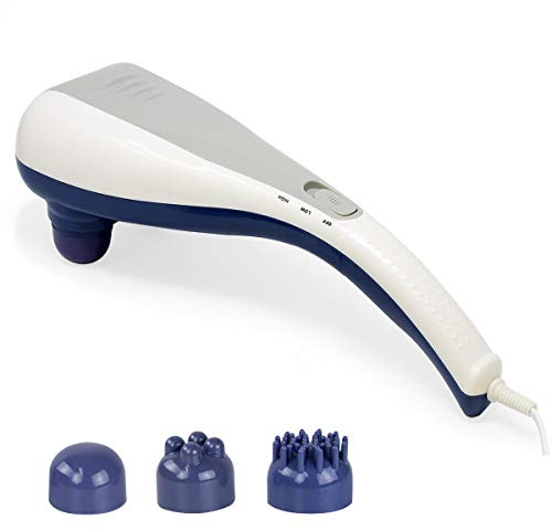 Daiwa Felicity Electric handheld full body dual head percussion massager tapping massage – Dual Tapper 3 Interchangeable nodes included