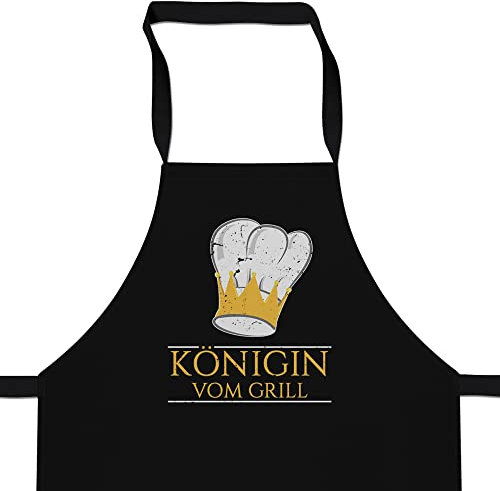 Regina alla griglia – Grembiule di Fashion allarme | Print, look vintage Destroyed | Fun Spruch Idea Regalo di compleanno per donne barbecue estate grembiule