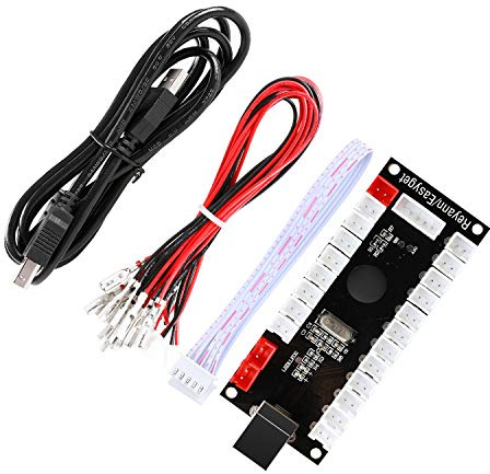 Easyget Zero Delay Arcade Game USB Encoder PC to Joystick for MAME & Raspberry Pi Retropie Projects SANWA Parts