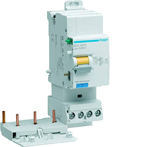 bloc différentiel - 3 phases + neutre - 25a - 300 ma - type ac - hager bfc425f