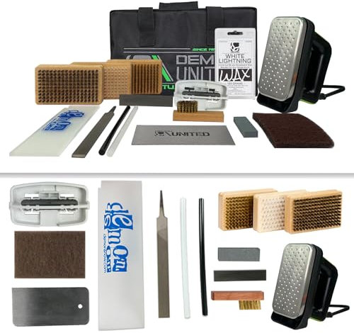 SOWLFE Demon Complete Ski Tune Kit with Wax and Brush Kit- Snowboard Tuning Kit