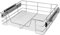 Casaria® Teleskopschublade Ausziehbare Schublade Küche 60cm 25kg Belastbar Verchromt Korbauszug mit Zubehör Haushalt Küchenschrank Kleiderschrank