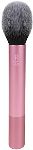 Real Techniques Ultra-Plüsch-Make-up-Pinsel, für loses, cremefarbenes oder gepresstes Rouge, Rosy Glow Cheeks, flauschiger Puderpinsel, Aluminiumhülsen, synthetische Borsten, vegan und tierversuchsfrei, 1 Stück