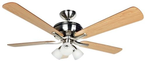 Orbegozo CP 68132 - Ventilador de techo con mando a distancia, 5 palas reversibles, 132 cm de diámetro, 60 W, luz, 3 velocidades