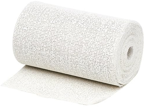 GEB Toile de coton plâtrée - Protection des isolants autour des tuyauteries - Prise rapide. Classement au feu M0 - Rouleau 5m