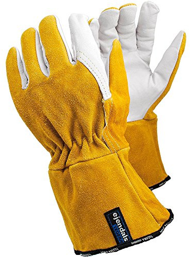 Ejendals Handschuh Tegera 118a für Schweißerarbeiten Größe 9, 1 Stück, gelb/weiß, 118A-9