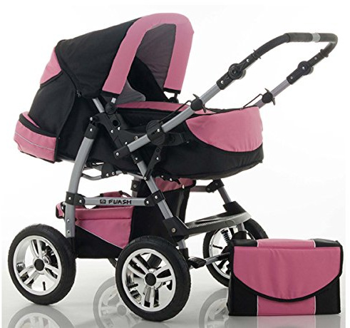 Kombi-Kinderwagen Flash 2 in 1 inkl. Sportsitz und umfangreichem Zubehör in 38 Farben
