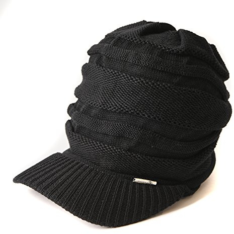 CHARM Strick Mütze Sommer Visor Beanie - Cap Herren Wintermütze Mit Schild