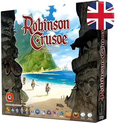 Portal Games , Robinson Crusoe: Adventures on The Cursed Island , Board Game , 1 to 4 Players , Ages 14+ , 60 to 120 Minute Playing Time, Verschieden