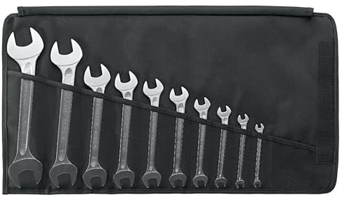 STAHLWILLE 10/10 | 10-piece open-end wrench set | SW 6-32 mm | extremely durable | screw-friendly | open-end wrench set in robust roll bag | Made in Germany