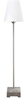 Konstsmide Lucca 450-300 Lounge Leuchte/Wegeleuchte B: 27,5cm T: 27,5cm H: 151cm / 1x60W / IP44 / lackiertes Aluminium / grau