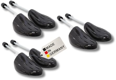 DELFA 3er Set Kunststoff Schuhspanner SLR, Former mit Spiralfeder für bequeme Damenschuhe, Sneaker