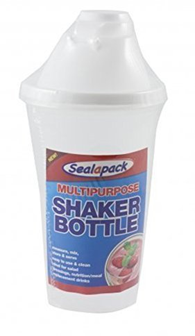 Sealapack Multipurpose Clear Plastic Reusable Shaker Bottle Measure Mix Store by Sealapack