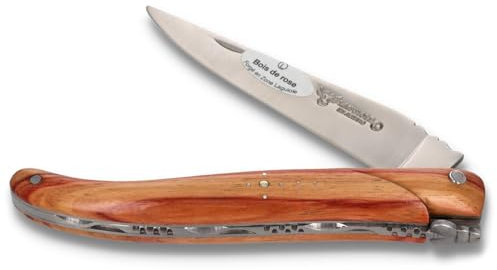 Laguiole en Aubrac Taschenmesser 12 cm L0512ROIF Griff Rosenholz Messer Klinge matt