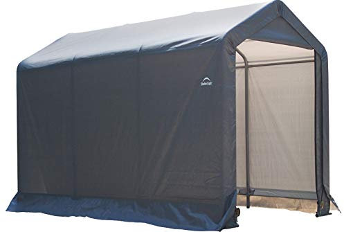 ShelterLogic Folien Zeltgarage Gerätehaus | Grau | 300x180x200 cm