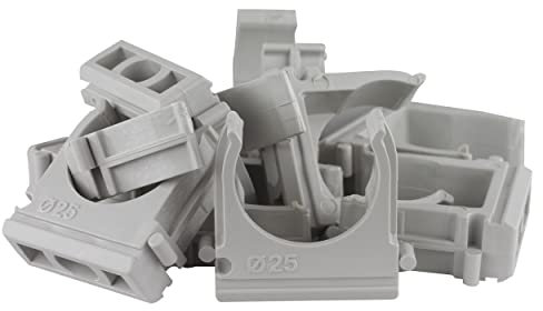 REV Klemmschellen, Rohrschellen 25x, EN25 f. Isorohre Ø25 mm, grau