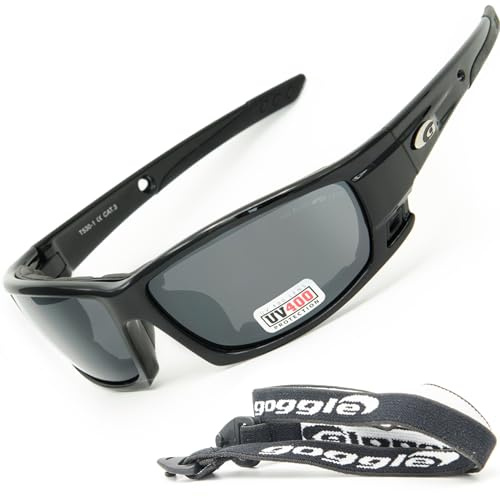 GOGGLE Sportbrille für Kiten, Skitour – UV400 Sonnenbrille verspiegelte bruchsichere Gläser, Band
