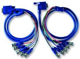 TK9K® - VGA TO 5XBNC LEAD 0.15M Cable Length - Imperial: 5.91 Cable Length - Metric: 150mm Connector Type A: D-Subminiature H/D Plug VGA 15 Way Connector Type B: BNC Socket x 5 Jacket Colour: Blue Lead Length: 0.15m