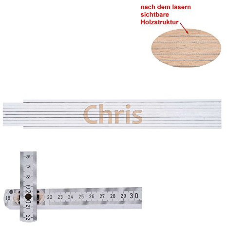 Zollstock mit Namen Chris