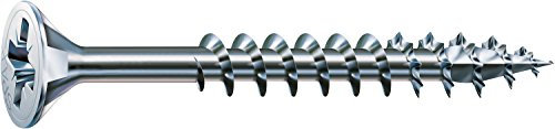 SPAX Universalschraube, 6,0 x 130 mm, 100 Stück, Kreuzschlitz Z3, Senkkopf, Teilgewinde, 4CUT, WIROX A3J, 1081010601305