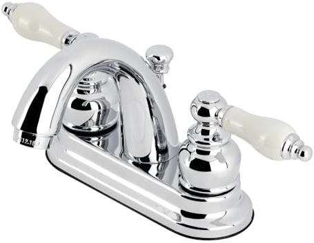 Kingston Brass KB5611PL Restoration 4-Inch Centerset Lavatory Faucet, Polished Chrome