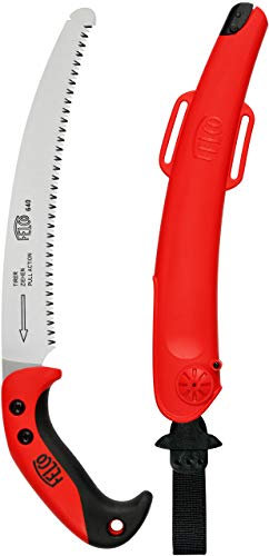 FELCO 640 gebogene Säge (Sägeblatt 27 cm, Baumsäge inkl. Etui, Schnitt-ø 100 mm, Länge 44 cm, Astsäge mit ergonomischen Griff, für Rechts-/Linkshänder), 35x15x5 cm