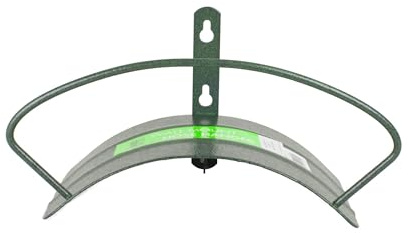 Yard Butler Heavy Duty Wall-Mounted Hose Hanger - Garden Hose Holder for Convenient Organization - Holds up to 125 Feet - Powder Coated Steel - Heavy Duty Bracing - Classic Design, Green