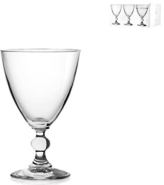 H&H Set 6 Vetro Splendor Trasparente 17 Calici Vino Arredo Tavola, cl