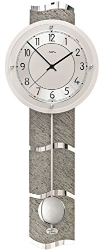 AMS F5216 Funk Pendeluhr, Holz,mehrfarbig,66 x 24 x 10 cm