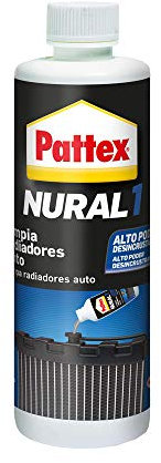 Pattex Nural 1 Limpia radiadores de coches con alto poder desincrustante, limpiador de radiadores para limpiar en profundidad sin atacar los metales, 1 x 240 ml