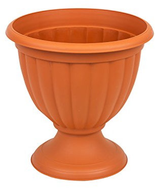 Form Plastic Amphore Pflanzpokal Pflanzgefäß Schale Vase braun H 28,5 cm Blumentopf