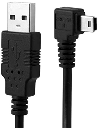 chenyang Mini USB Cable USB 2.0 Male to Mini USB 5 Pin Male 90 Degree Right Angled Charging Data Transfer Extension Cable 1.8M for Dash Cam/GPS/Microphone