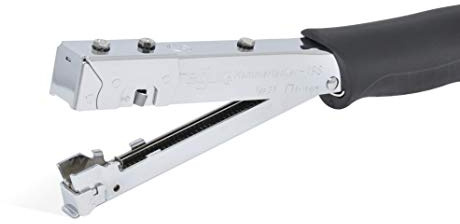REGUR Hammertacker 19-S, robuster Schlagtacker mit rutschfestem ergonomischem Handgriff zur Befestigung von Dachpappen, Folien, Teerpappe