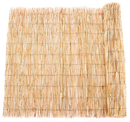 Günstige Bambusgrasmatte Rio 150 x 500cm - Bambus Sichtschutzmatte 1,5m x 5m