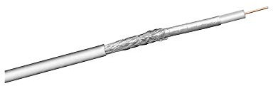 Goobay 67018 SAT Koaxialkabel Satellitenkabel 100 dB / Antennenkabel 100m / 2fach geschirmt / Kabelfernsehen HDTV - DVB-T - DVB-S Fernsehkabel / Class A Kupfer Koax Kabel / Weiß / 100m