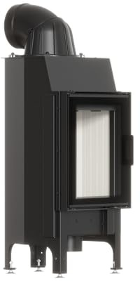 KRATKI Kamineinsatz aus Stahl Nadia 8kW Ø200 BImSchV 2 EEK A schwarz | Kamineinsatz aus Stahl, schwarz, 80% Wirkungsgrad, raumluftunabhängig, Ecodesign, Glasfront