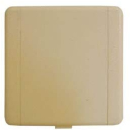 Saugdose quadratisch VacuValve ES Farbe Beige, Zentralstaubsauger Steckdose, 90x90mm, 2 Kontaktstifte, Öffnung 36-38mm
