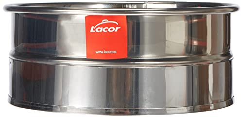 LACOR 68050 - Cedazo 50 Orificios/Pulgadas Acero Inoxidable 20 cms | En acero inoxidable, tamiza harinas y azúcar finamente; ideal para cocina profesional y uso diario en casa, para el día a día