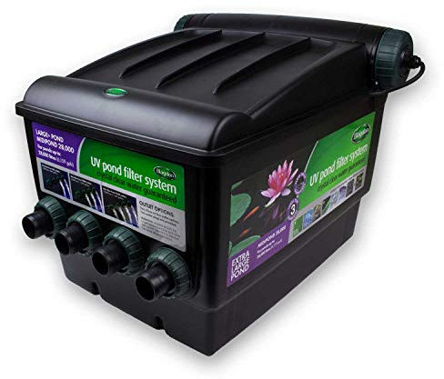 Blagdon Midipond Box Filter System with Built In UV Clarifier, Venturi to Oxygenate, Ceramic Bio Media, Polymer Wool Pad, Carbon Foam, Hinged Lid for Easy Maintenance, 28,000 for Extra Large Ponds