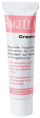 SAGELLA Creme: Feuchtigkeitscreme für die Intimpflege - bei Scheidentrockenheit, Irritationen, Juckreiz, Brennen, für sensible Haut, 30 ml
