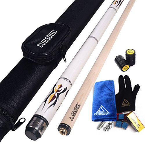 DHOLE CUESOUL 58 2 Piece Maple Billiard Queue 19 Unzen U101+CASE