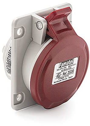 FAMATEL - Einbaudose IP44 | 3P+N+T | 32A | 380-415V | Rot