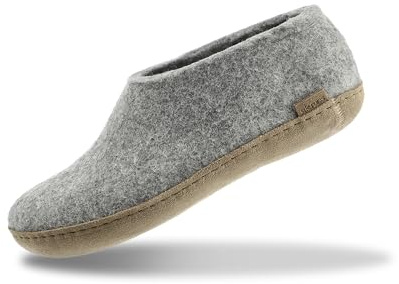 Glerups Wool Closed Heel Unisex Slipper Sh Grey - EU 44 - Men's 10.5 US Medium