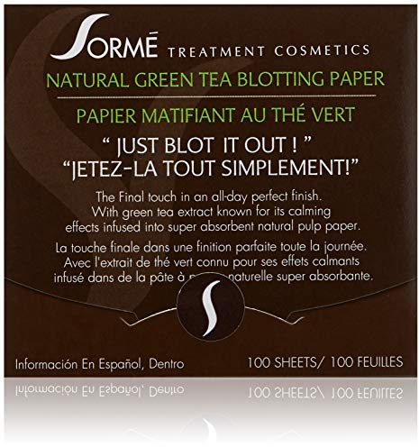 Sorme' Treatment Cosmetics Blotting Paper, Green Tea, 0.5 oz.