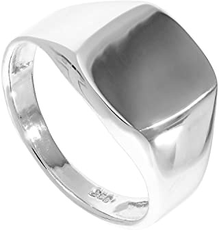 jewellerybox Sterlingsilber Gravierbarer Herren Siegelring Größen 53-70