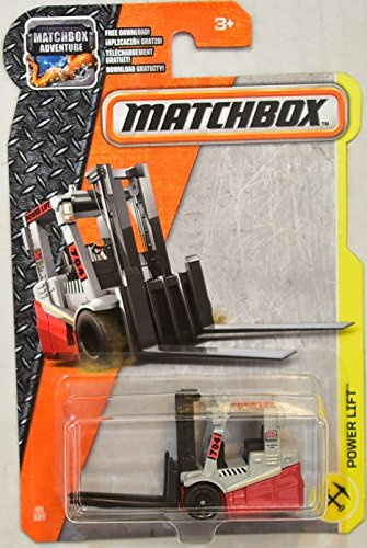 Matchbox 2017 MBX Construction Power Lift Fork Lift 46/125, Gray and Red