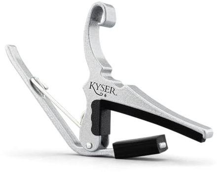 Kyser Schnellwechsel-Kapodaster für 6-saitige akustikgitarren, Silber, KG6S