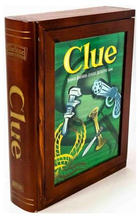 Parker Brothers Vintage Game Collection Wooden Book Box Clue