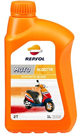 REPSOL Moto Scooter 2T Aceite De Motor Para Moto, 1L