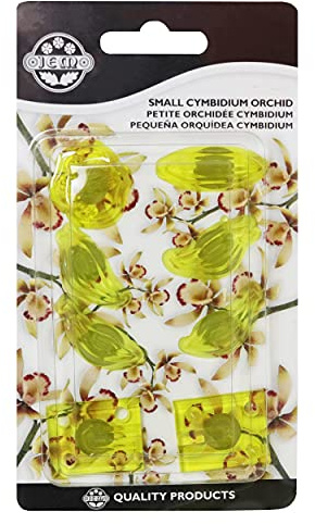 JEM 103FF038 Lot de 8 Emporte Pièces Petites Orchidées Cymbidium, Plastique, Blanc, 9 x 2 x 16 cm 103FF038